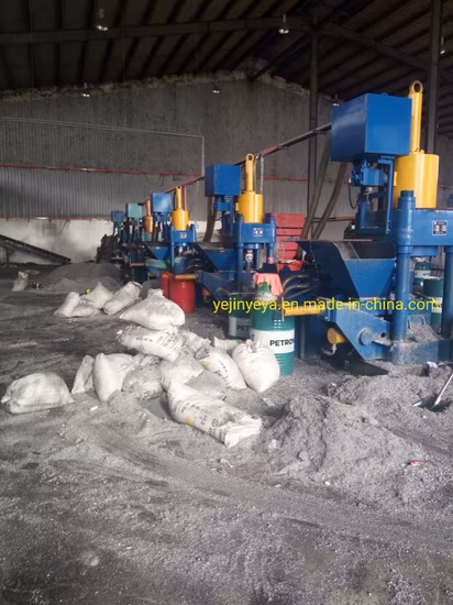 Máquina para fabricar bloques cuadrados de virutas de torneado de virutas de aluminio