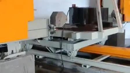 KXJ1500 Máquina automática de sierra de alambre para cortar y escuadrar bloques con mesa giratoria